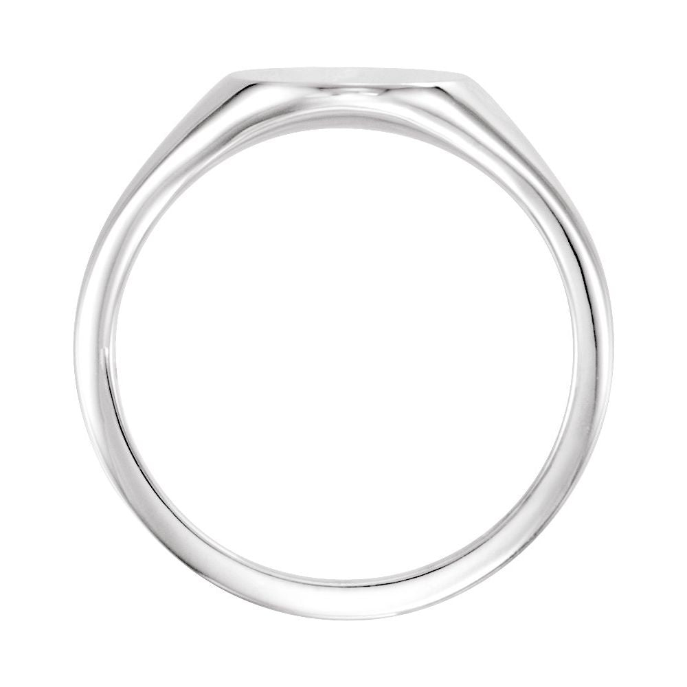 Sterling Silver Oval Signet Ring