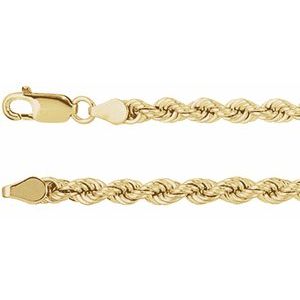 Men’s 14K Yellow Gold Rope Chain