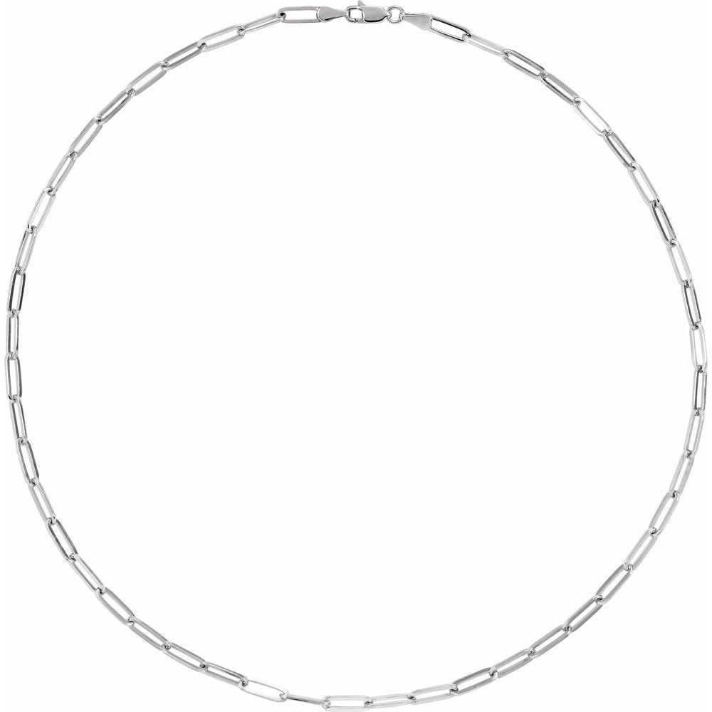 Men’s Sterling Silver Paperclip-Style Chain