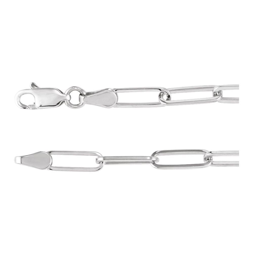 Men’s Sterling Silver Paperclip-Style Chain