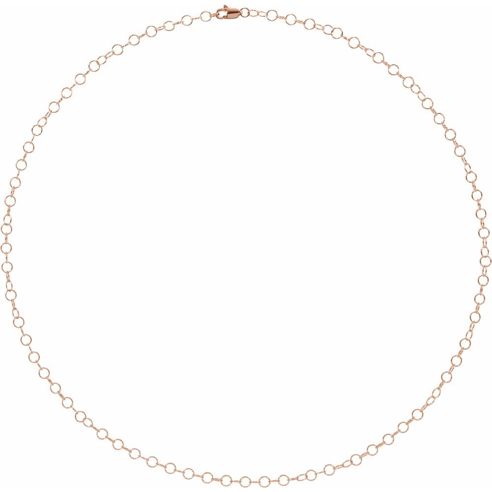 Men’s 14K Rose Gold Cable Chain