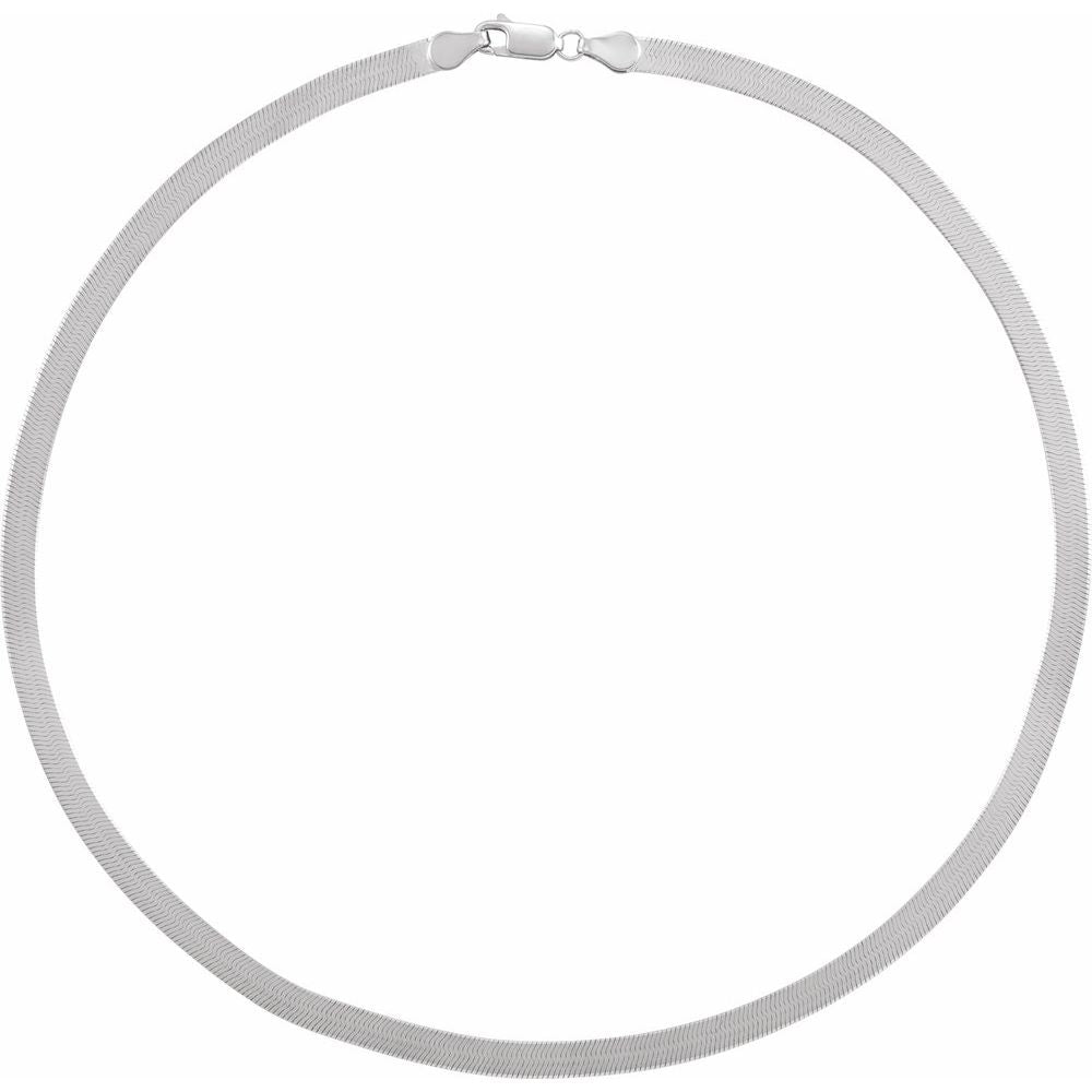 Men’s 14K White Gold Herringbone Chain