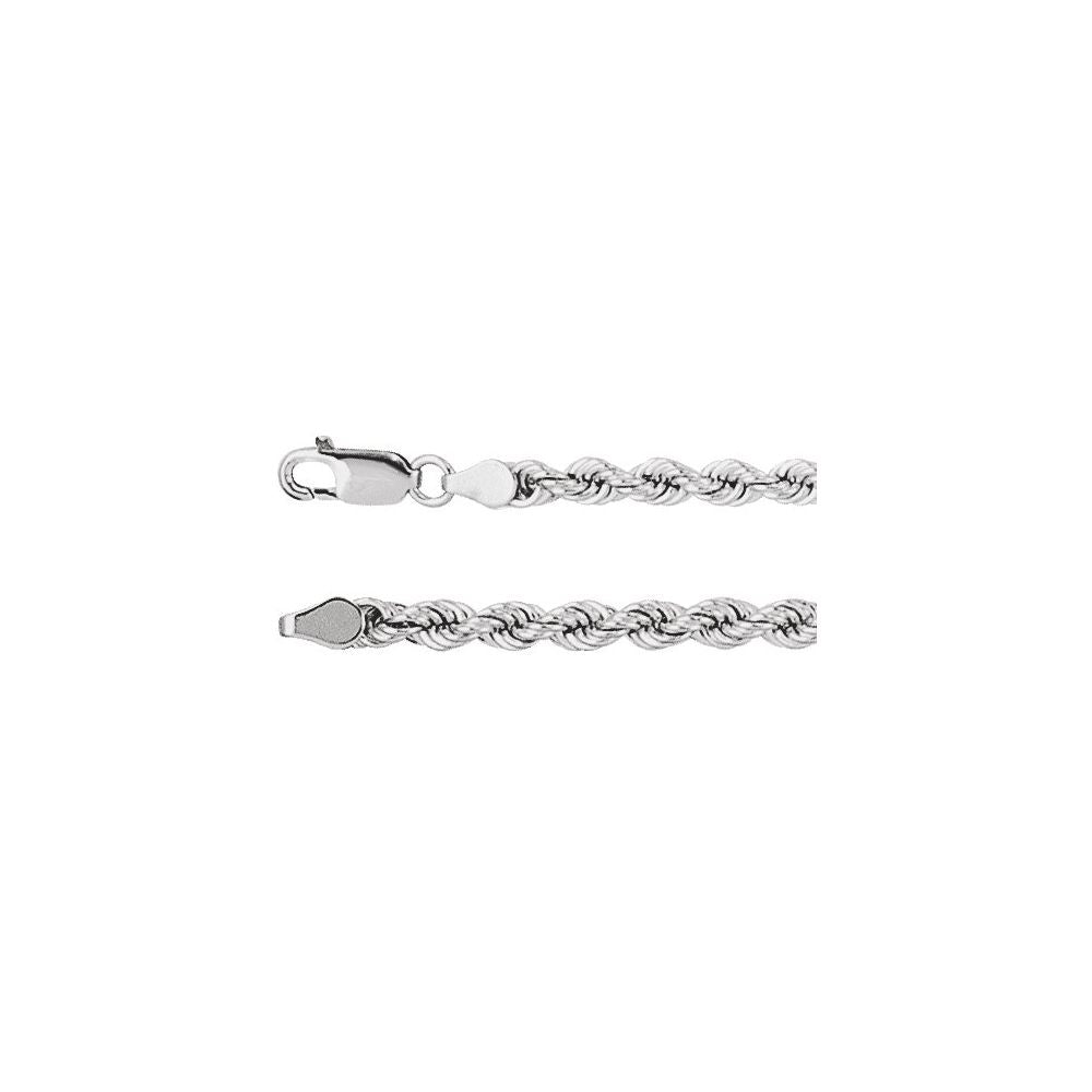Men’s 14K White Gold Rope Chain