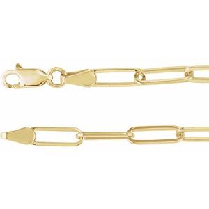 Men’s 18K Yellow Gold-Plated Sterling Silver Gold Paperclip-Style Chain, 16 in