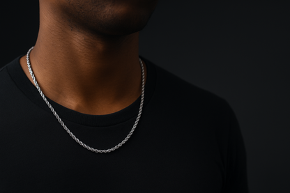 Men's Sterling Silver Rope Chain