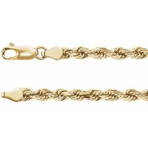 Men’s 14K Yellow Gold Rope Chain, 16 in