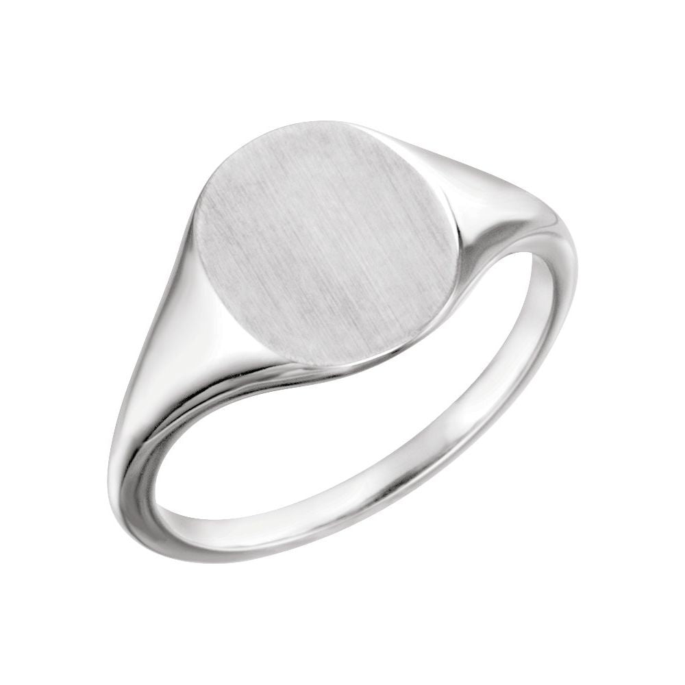 Sterling Silver Oval Signet Ring