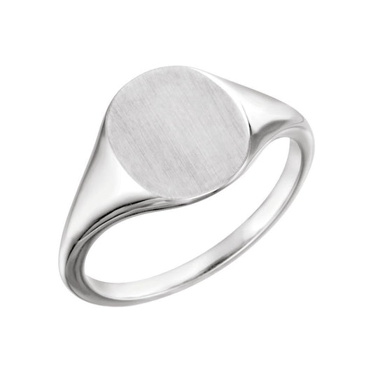 Sterling Silver Oval Signet Ring