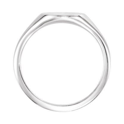 Sterling Silver Oval Signet Ring