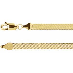 Men’s 14K Yellow Gold Herringbone Chain, 16 in