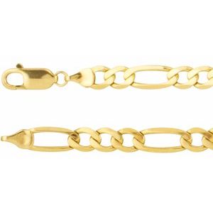 Men’s 14K Yellow Gold Figaro Chain