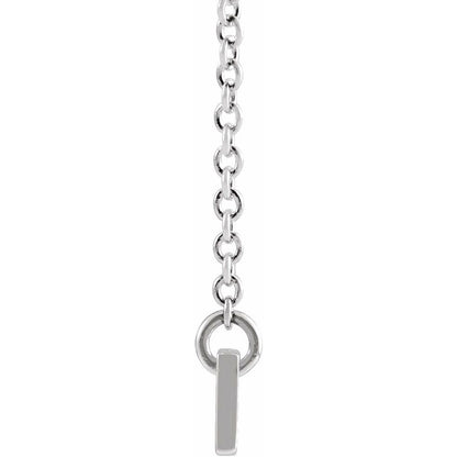 The Signature Engravable Bar Necklace – Sterling Silver