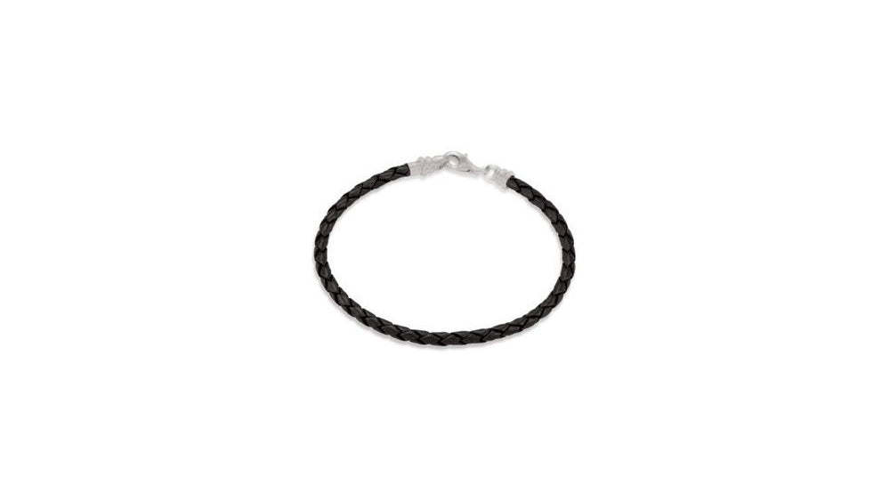 The Kera Signature Braided Leather & Silver Bracelet