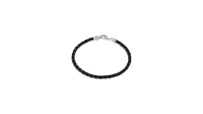 The Kera Signature Braided Leather & Silver Bracelet