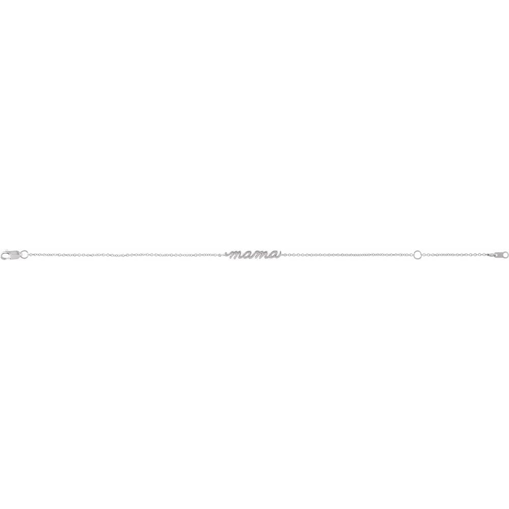 The "Mama" Script Link Bracelet – .925 Sterling Silver