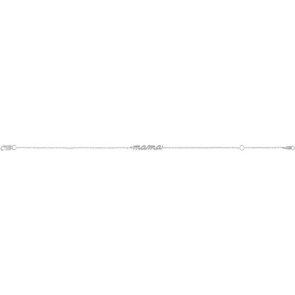 The "Mama" Script Link Bracelet – .925 Sterling Silver