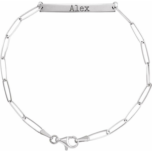 Sterling Silver Bar Bracelet
