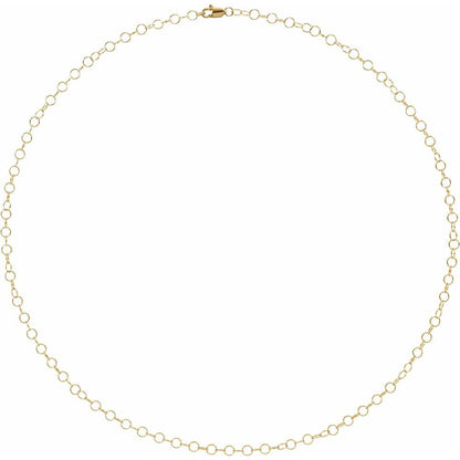 Men’s 14K Yellow Gold Cable Chain