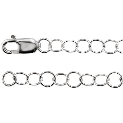 Men’s 14K White Gold Cable Chain