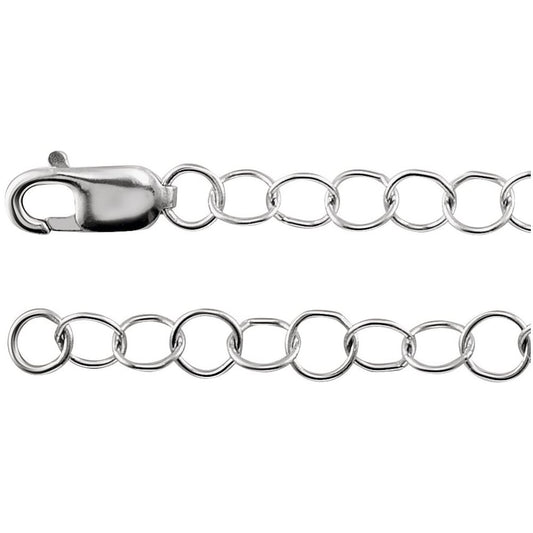 Men’s 14K White Gold Cable Chain