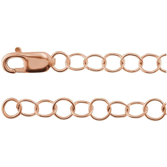 Men’s 14K Rose Gold Cable Chain