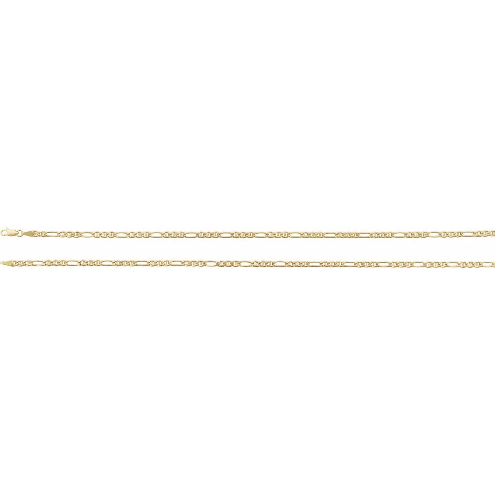 Men’s 14K Yellow Gold Anchor Chain