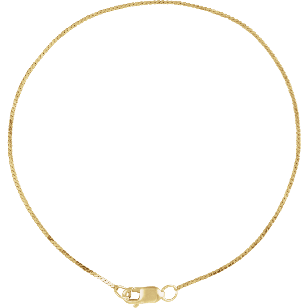 14K Yellow Gold Serpentine Chain Bracelet