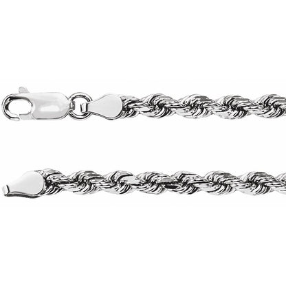 Men’s 14K White Gold Rope Chain