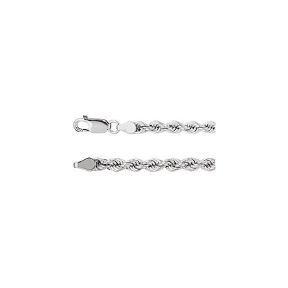 Men’s 14K White Gold Rope Chain
